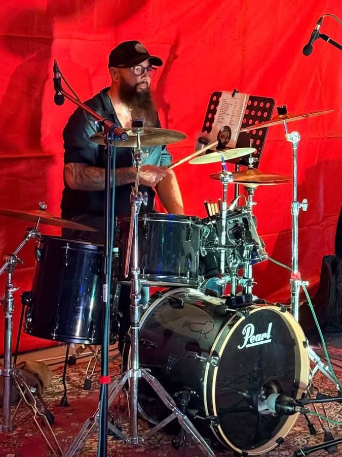 Le batteur de K7 en concert